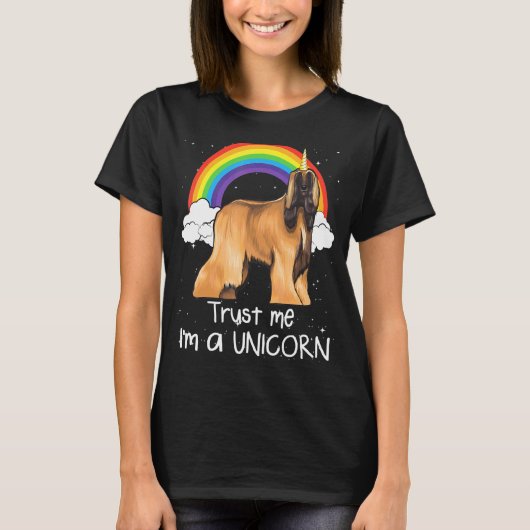 Regenbogen Afghanischer Windhund Vertrau Mir Ich B T-Shirt (Vorderseite)