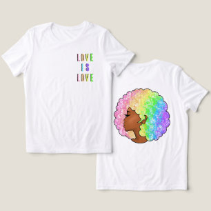 Regenbogen Afro LGBTQ Liebe ist Liebe Stolz schwar Tri-Blend Shirt