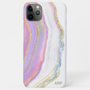 *~* Regenbogen Agate Gold Glitzer Pastellrosa Case-Mate iPhone Hülle