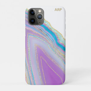 *~* Regenbogen Agate Gold Glitzer Veins Pastell Case-Mate iPhone Hülle