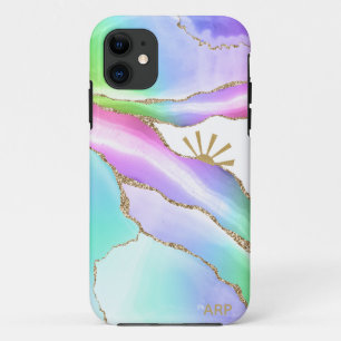 *~* Regenbogen Agate Sun Rays Gold Pastell Case-Mate iPhone Hülle