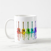 Regenbogen-Akustikgitarre-Kaffee-Tasse Kaffeetasse (Links)