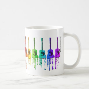Regenbogen-Akustikgitarre-Kaffee-Tasse Kaffeetasse