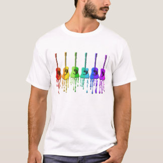 Regenbogen-Akustikgitarre-Shirt T-Shirt