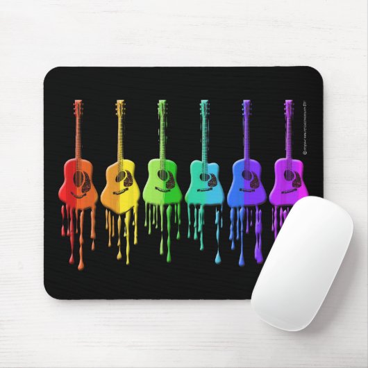 Regenbogen-Akustikgitarren Mousepad (Mit Mouse)