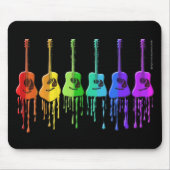 Regenbogen-Akustikgitarren Mousepad (Vorne)
