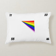 Regenbogen-Akzentkissen 11 22 33 44