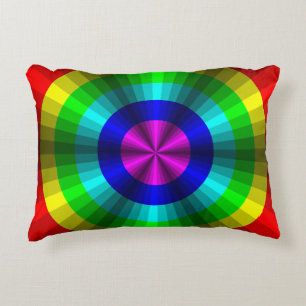 Regenbogen-Akzentkissen mit optischer Täuschung Zierkissen