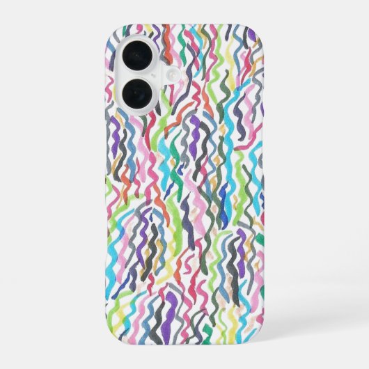 Regenbogen-Algen iPhone 16 Hülle (Rückseite)