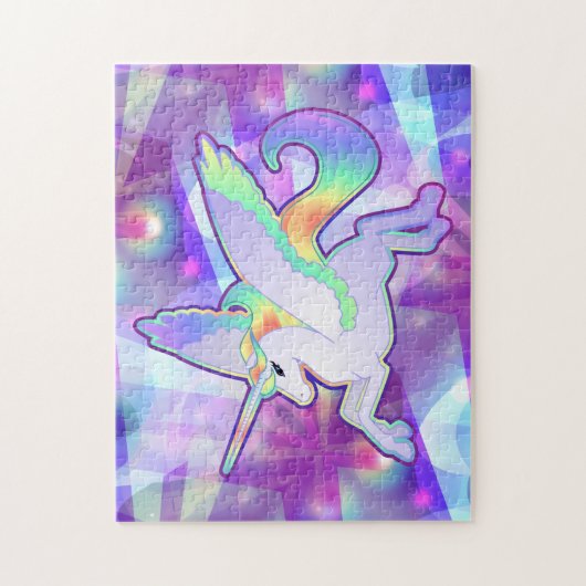 Regenbogen Alicorn Puzzle (Vertikal)
