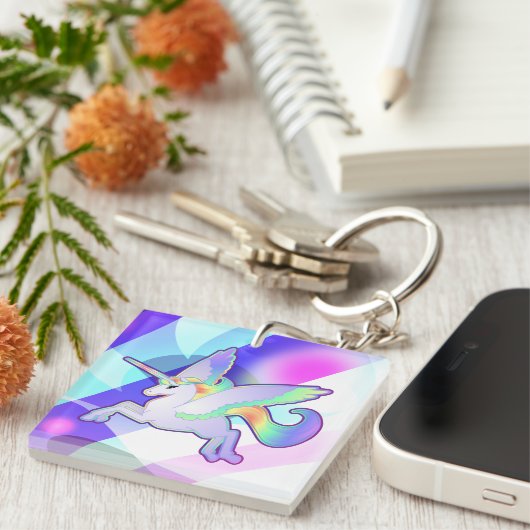 Regenbogen Alicorn Schlüsselanhänger (Vorderseite rechts)