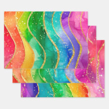 Regenbogen-Alkohol-Tinte-Gold-Glitter-Abstrakt-Des