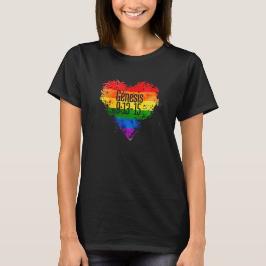 Regenbogen als Versprechen Gottes Gen 913 15 T-Shirt (Vorderseite)