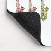 Regenbogen Altsaxophon Jazz-Instrument Mousepad (Ecke)