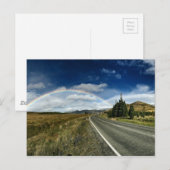 Regenbogen am Ende der Straße Postkarte (Vorne/Hinten)