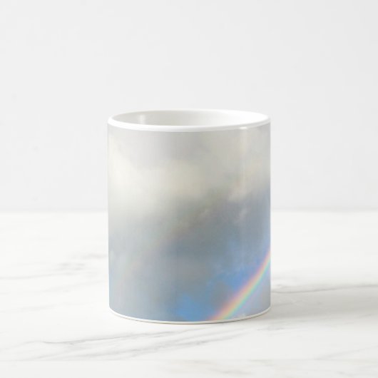 Regenbogen am Frühlingstag Kaffeetasse (Mittel)