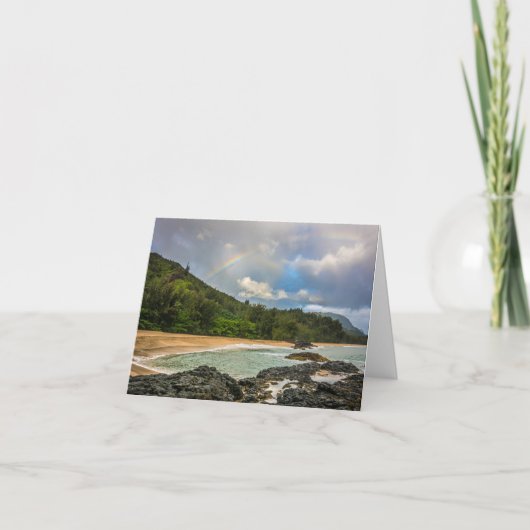 Regenbogen am Lumaha'i Beach, Kauai, Hawaii (Vorderseite)