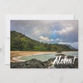 Regenbogen am Lumaha'i Beach, Kauai, Hawaii Einladung (Vorderseite)