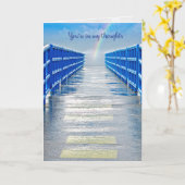 Regenbogen am Pier zum Nachdenken Karte (Gelbe Blume)