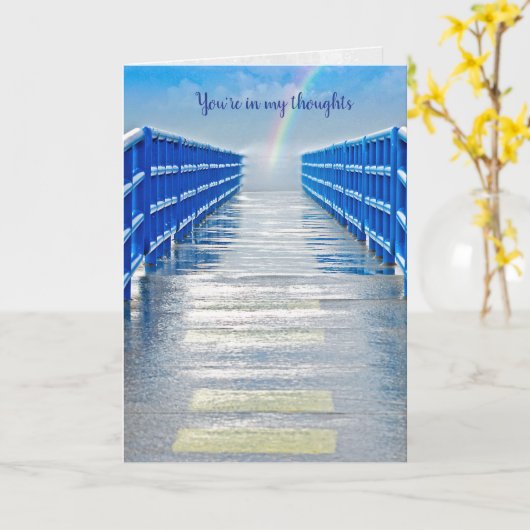 Regenbogen am Pier zum Nachdenken Karte (Gelbe Blume)