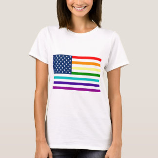 Regenbogen-amerikanische Flagge T-Shirt