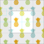Regenbogen-Ananas-Muster Stoff (Kachel)