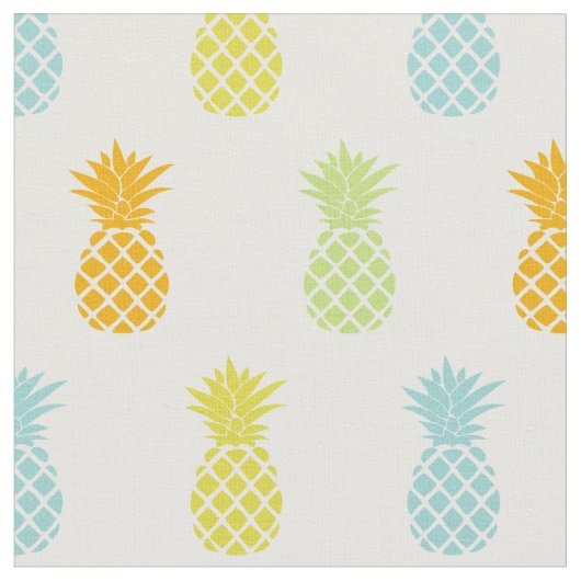 Regenbogen-Ananas-Muster Stoff (Nahaufnahme)