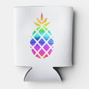 Regenbogen Ananas Wasserfarbe Tropisch Bunt Dosenkühler