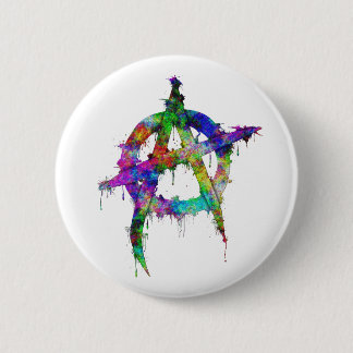 Regenbogen-Anarchie-Symbol Button