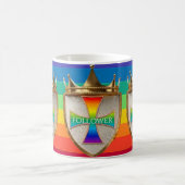 Regenbogen-Anhänger-Wappen-Kaffeetasse Kaffeetasse (Mittel)