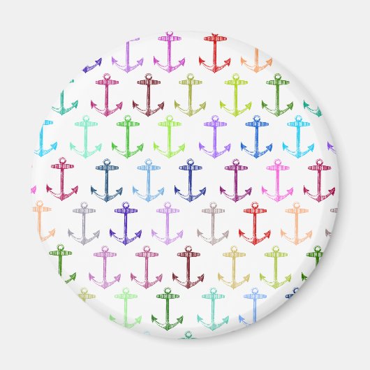 Regenbogen-Anker-Muster Magnet (Vorne)