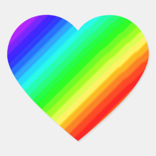 Regenbogen anpassbar Herz-Aufkleber