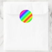 Regenbogen anpassbar runder aufkleber (Tasche)