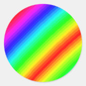 Regenbogen anpassbar runder aufkleber (Vorderseite)