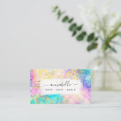 *~* Regenbogen AP26 Ethereal QR Gold Glitzer Visitenkarte (Stehend Vorderseite)