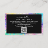 *~* Regenbogen AP26 Ethereal QR Gold Glitzer Visitenkarte (Rückseite)