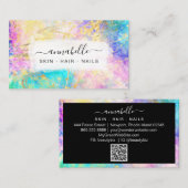 *~* Regenbogen AP26 Ethereal QR Gold Glitzer Visitenkarte (Vorne/Hinten)