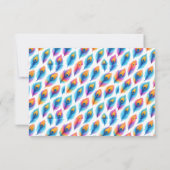 Regenbogen-Aquarell 1. Geburtstag | Farbige Babypa Dankeskarte (Rückseite)