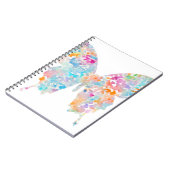 Regenbogen-Aquarell-Schmetterling Notizblock (Linke Seite)