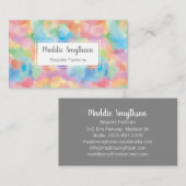 Regenbogen-Aquarell-Visitenkarten Visitenkarte (Vorne/Hinten)