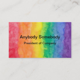 Regenbogen-Aquarell-Wäsche-Visitenkarte Visitenkarte