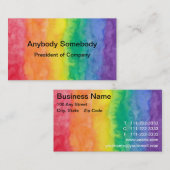 Regenbogen-Aquarell-Wäsche-Visitenkarte Visitenkarte (Vorne/Hinten)