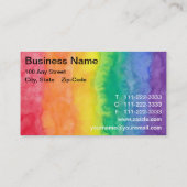 Regenbogen-Aquarell-Wäsche-Visitenkarte Visitenkarte (Rückseite)