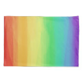 Regenbogen-Aquarelle Kissenbezug (Rückseite)