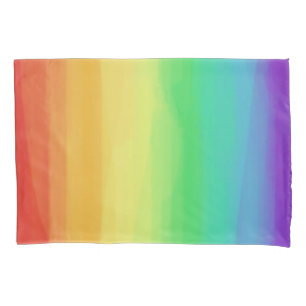 Regenbogen-Aquarelle Kissenbezug