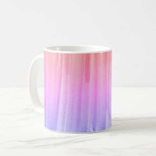 Regenbogen Aquarellfarbe Abstrakte Malcoffe Kaffeetasse (Vorderseite Links)