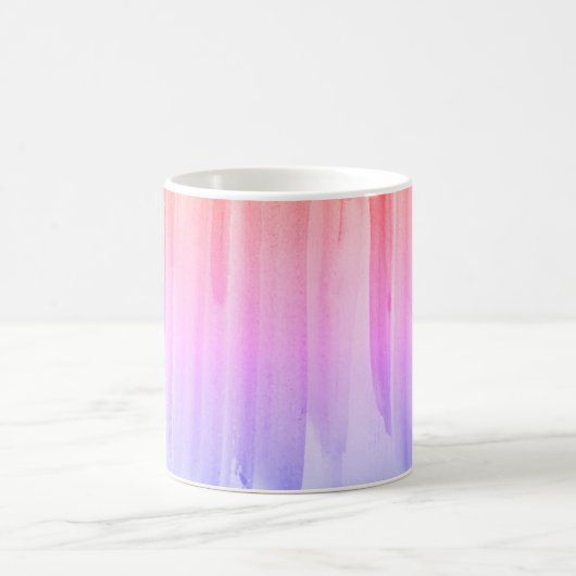 Regenbogen Aquarellfarbe Abstrakte Malcoffe Kaffeetasse (Mittel)