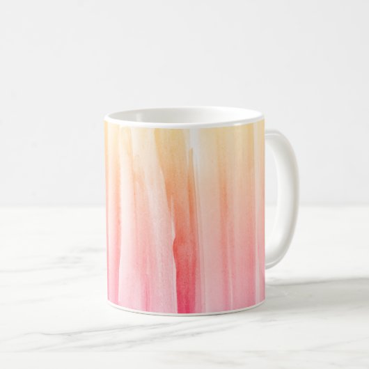 Regenbogen Aquarellfarbe Abstrakte Malcoffe Kaffeetasse (VorderseiteRechts)