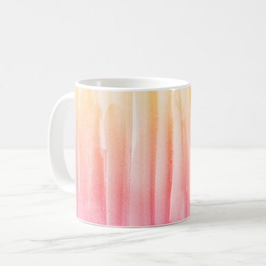 Regenbogen Aquarellfarbe Abstrakte Malcoffe Kaffeetasse (Vorderseite Links)