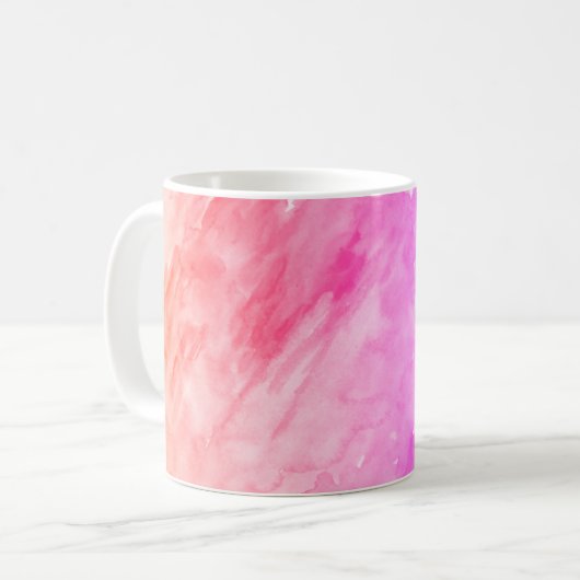 Regenbogen Aquarellfarbe Abstrakte Malcoffe Kaffeetasse (Vorderseite Links)